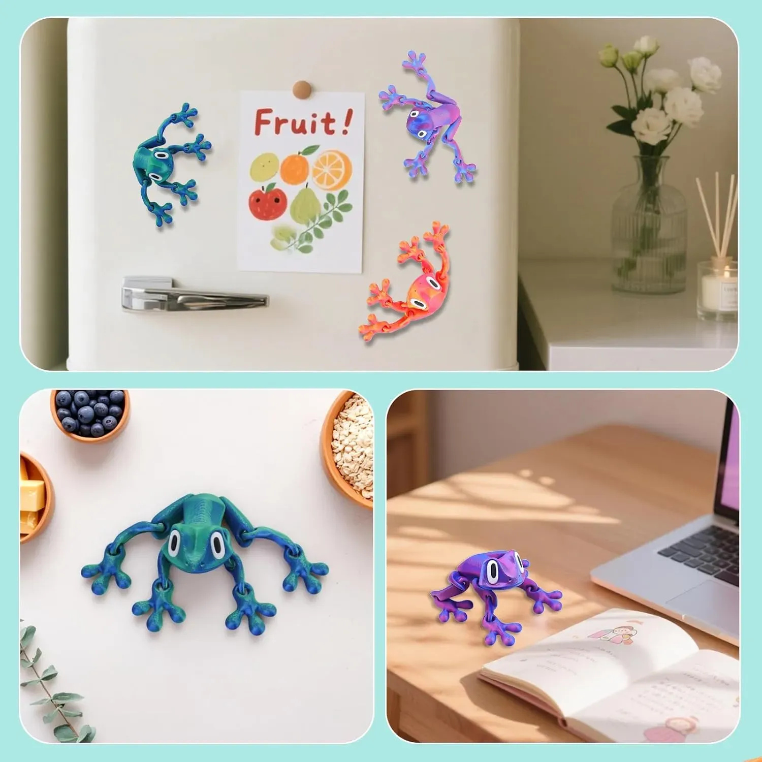 3D-Printed Magnetic Glow-in-the-dark Frog Toy